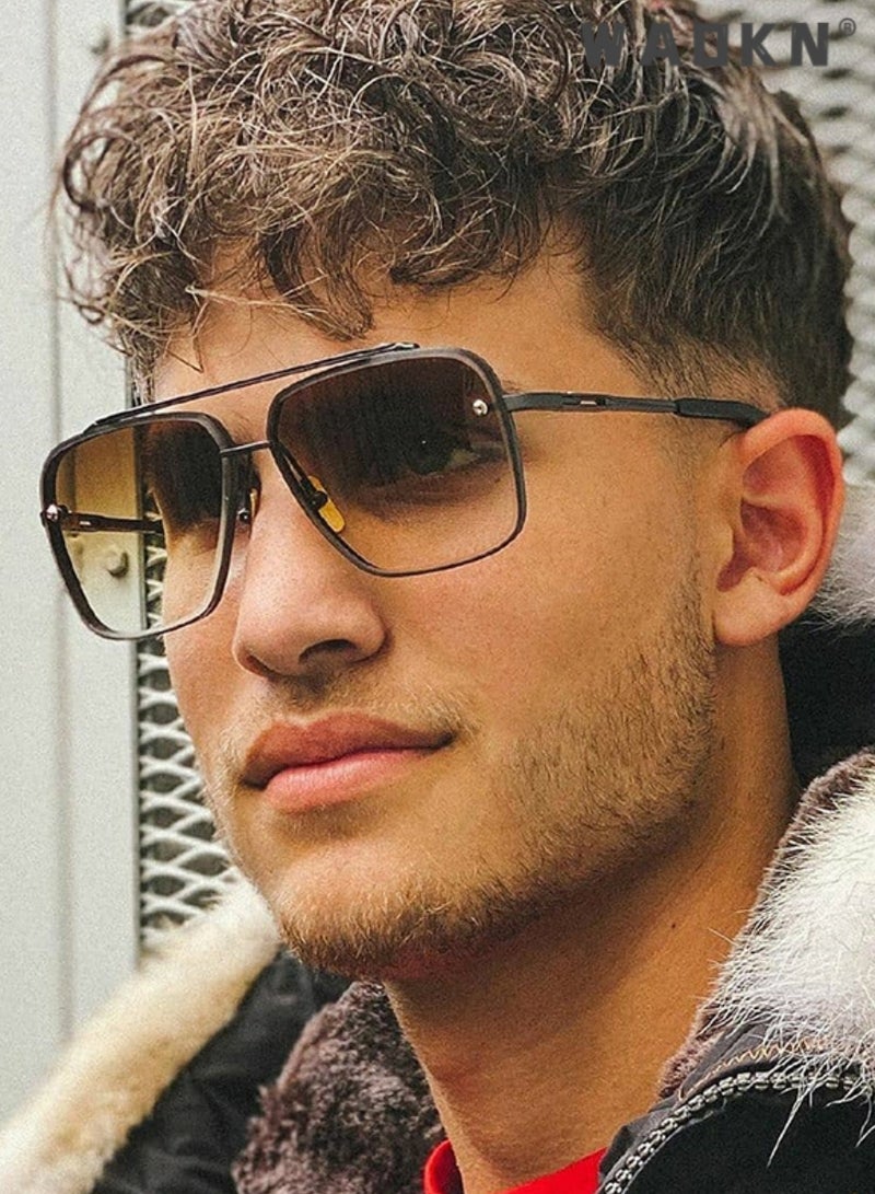 WAOKN Aviator Sunglasses for Men Women UV400 Protection Sun Glasses with Metal Frame Fashion Anti-Glare Sun Shades for Driving Fishing Traveling with,Lightweight Metal Frame Sun Glasses UV400 Protection - Image 3