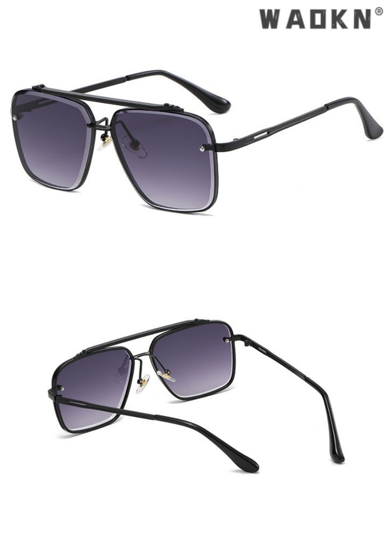 WAOKN Aviator Sunglasses for Men Women UV400 Protection Sun Glasses with Metal Frame Fashion Anti-Glare Sun Shades for Driving Fishing Traveling with,Lightweight Metal Frame Sun Glasses UV400 Protection - Image 4