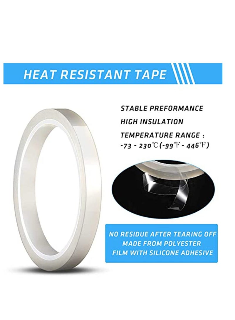 SYOSI Heat Resistant Temperature, Heat Tapes for Heat Press Heat Transfer Tape Sublimation Tape for Electronics Printing DIY Crafts on T-Shirt Fabrics, Masking, Protecting Circuit Board  - Image 3