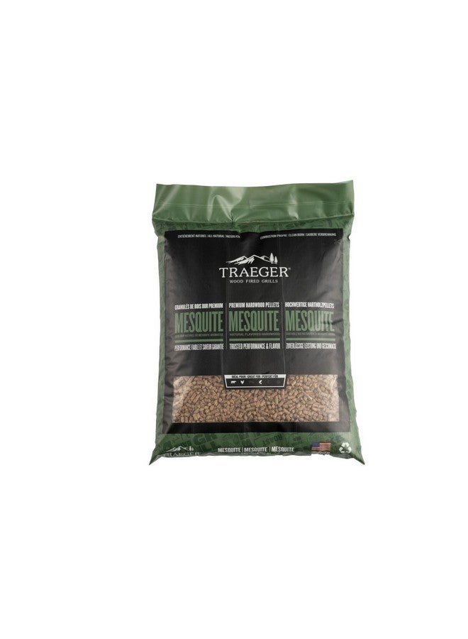 TRAEGER Premium Natural Flavoured Mesquite Hardwood Pellets Brown 9 kg PEL336 - Image 1