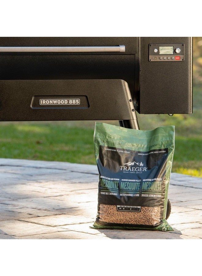 TRAEGER Premium Natural Flavoured Mesquite Hardwood Pellets Brown 9 kg PEL336 - Image 4