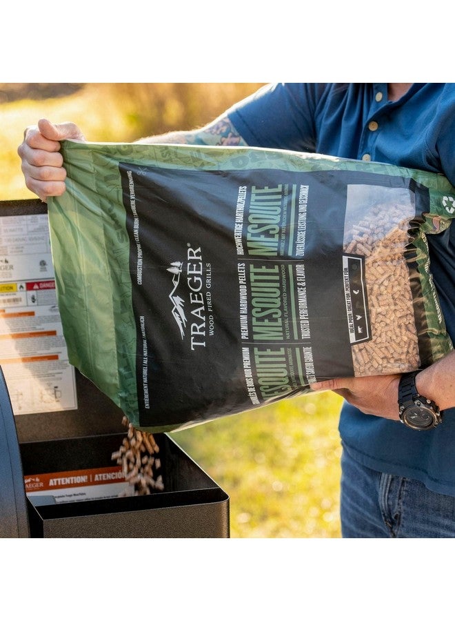 TRAEGER Premium Natural Flavoured Mesquite Hardwood Pellets Brown 9 kg PEL336 - Image 3