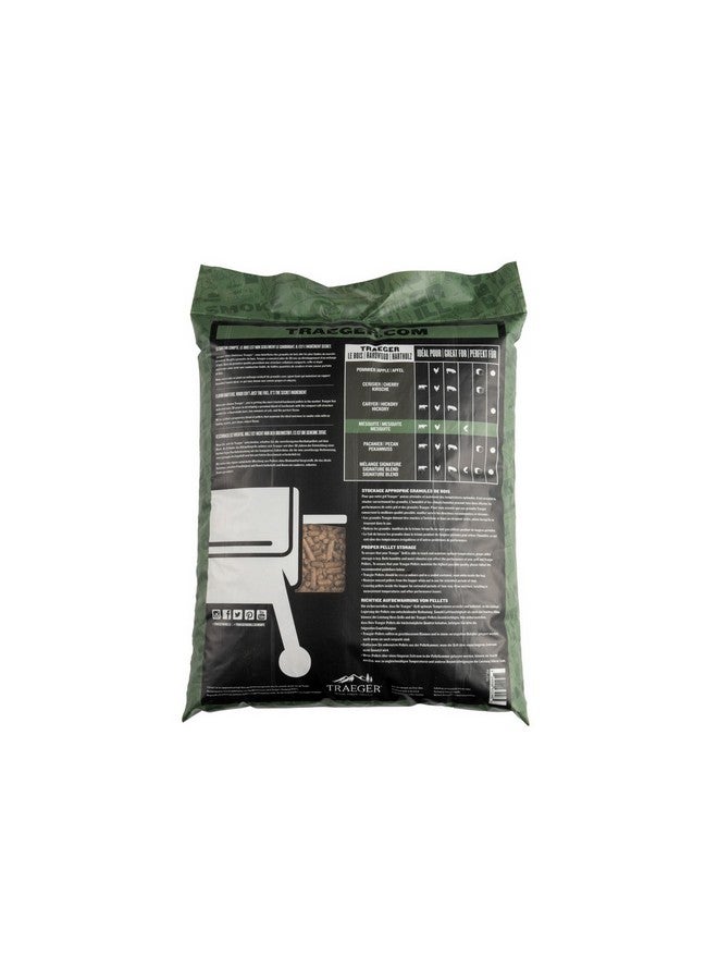 TRAEGER Premium Natural Flavoured Mesquite Hardwood Pellets Brown 9 kg PEL336 - Image 2