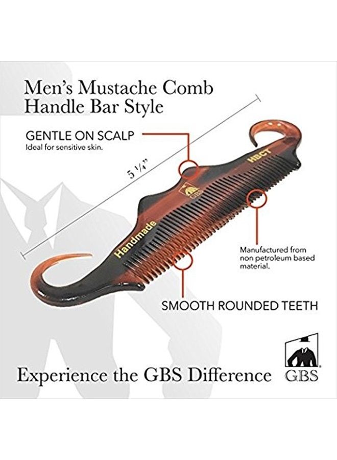 G.B.S Handmade Foldable All Purpose Comb Handle Bar Comb for Mustache Men's Grooming Comb Made of Fine Tooth for Long lasting Style Beard & Hair Combo 2 - Image 2