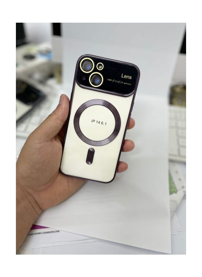For iPhone 14 Mag Safe Hard Slim Case Camera Lens Protector Multicolour