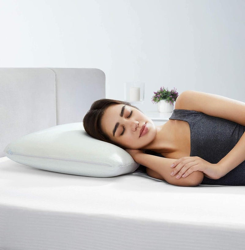 EVER HOME وسادة نوم ملكية من EVER HOME لدعم الرقبة والظهر من رغوة الذاكرة الطبية مع غطاء بسحاب قابل للإزالة (16 * 24، عبوة من 2) - Image 1