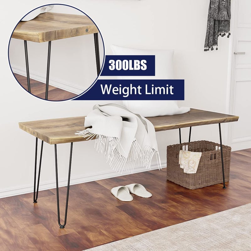 ZITONIOM ZITONIOM Powder Coated Heavy Duty Hairpin Furniture Legs Set of 4 Black Finish Ideal for Desk Console Table FourLegged Design Enhance Your Furniture with Style and Durability 18inch 2Rod Pinleg - Image 4