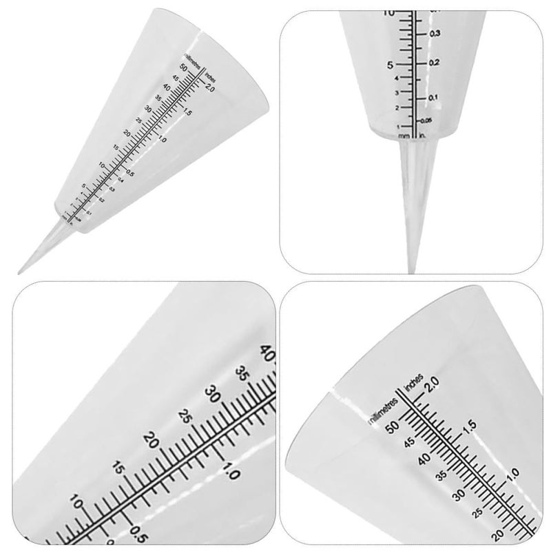 Cone Shaped Plastic Rainfall Gauge Outdoor Garden Rain Meter Measuring Cup Green - Image 4
