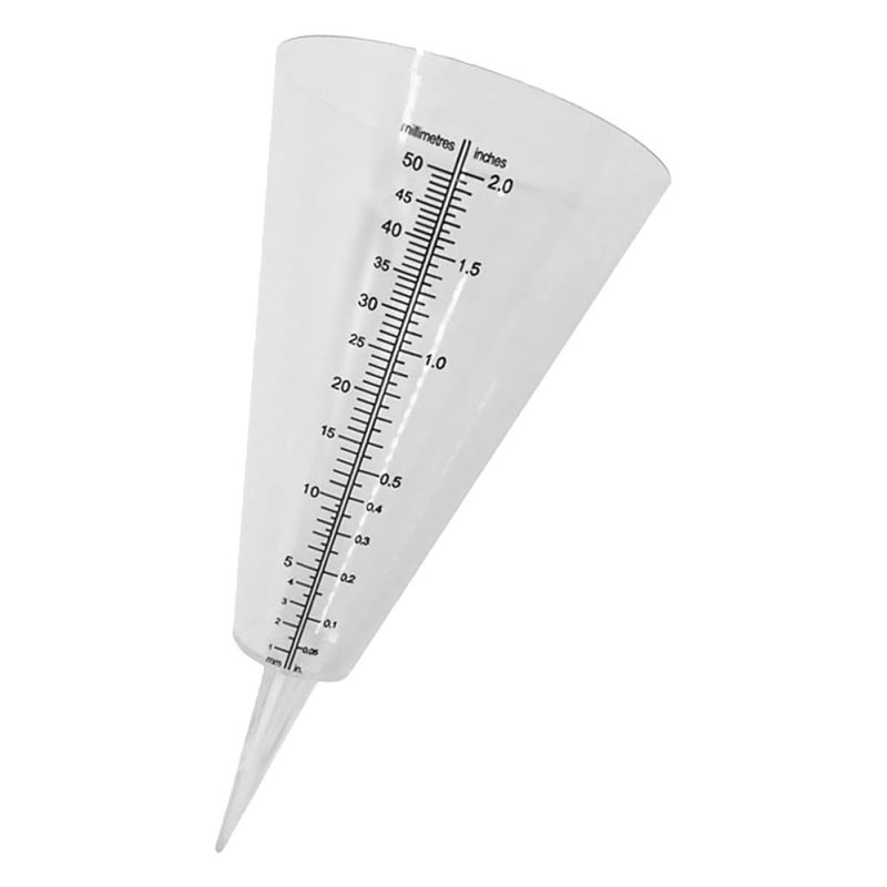 Cone Shaped Plastic Rainfall Gauge Outdoor Garden Rain Meter Measuring Cup Green - Image 2