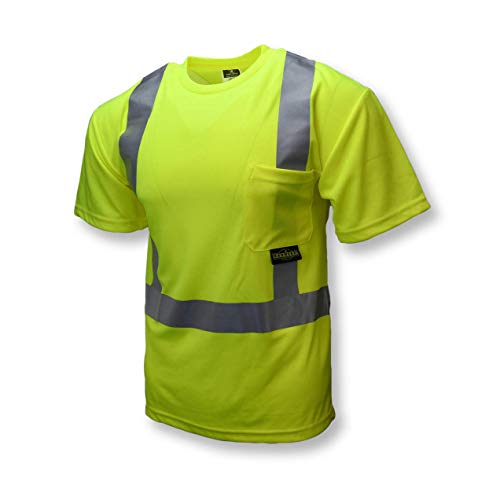 Radians unisex adult St11 Industrial Safety Shirt Short Sleeve, Safety Green, 5X-Large US - Image 1