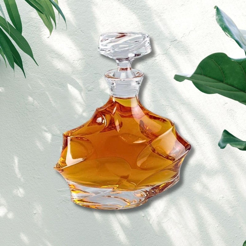 FALKOR Luxury Glassware Constatine Decanter Elegant Classy Decanter with Artistic Contemporary Design Whiskey Liquor Scotch Vodka or Wine 750 ML - Image 2