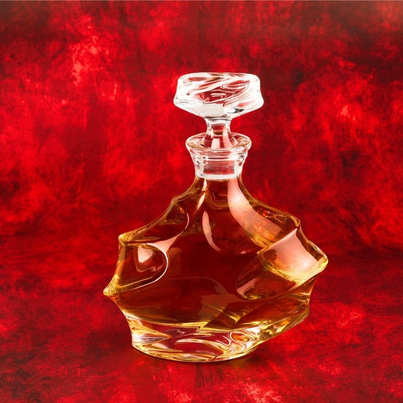 FALKOR Luxury Glassware Constatine Decanter Elegant Classy Decanter with Artistic Contemporary Design Whiskey Liquor Scotch Vodka or Wine 750 ML - Image 5