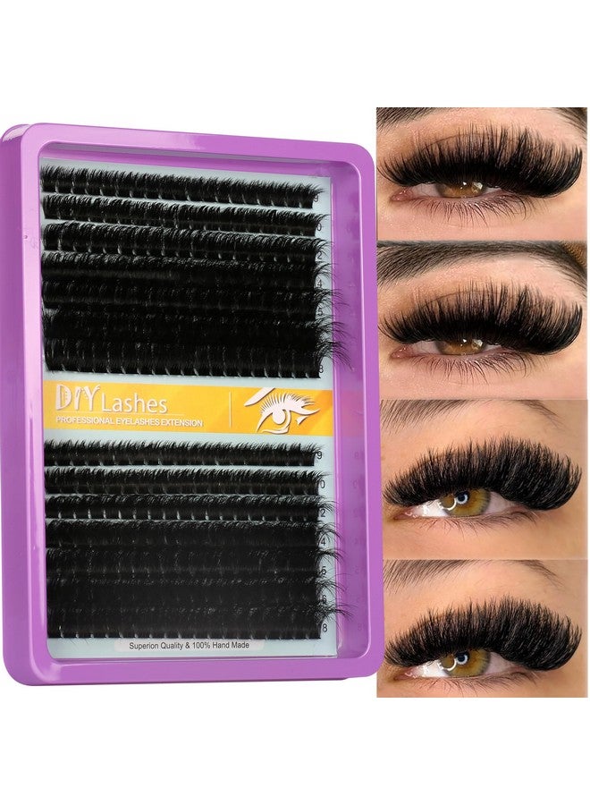 Himirell C Curl Lash Clusters Extensions 280 Pcs Individual Eye lash Clusters 100D Cluster Eyelash Lashes Fluffy Wispy Clusters Lashes Makeup at Home - DIY Lash Extension Kit for Self Application (9-18MM) Mix - Image 1