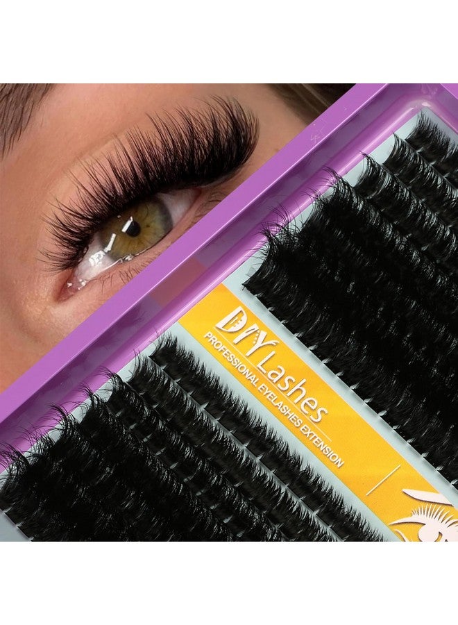Himirell C Curl Lash Clusters Extensions 280 Pcs Individual Eye lash Clusters 100D Cluster Eyelash Lashes Fluffy Wispy Clusters Lashes Makeup at Home - DIY Lash Extension Kit for Self Application (9-18MM) Mix - Image 4