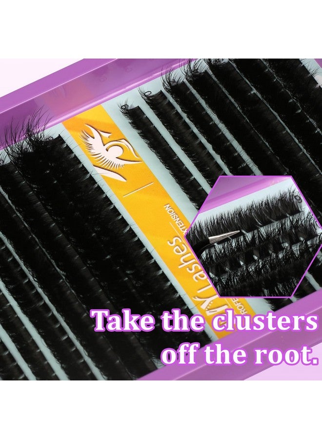 Himirell C Curl Lash Clusters Extensions 280 Pcs Individual Eye lash Clusters 100D Cluster Eyelash Lashes Fluffy Wispy Clusters Lashes Makeup at Home - DIY Lash Extension Kit for Self Application (9-18MM) Mix - Image 5