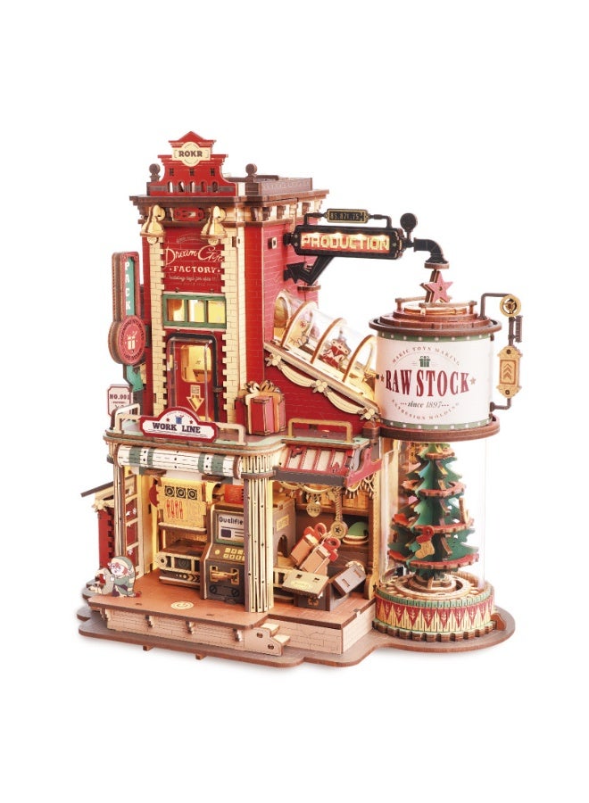 Wooden 3D Puzzle Music Box – Gift Factory Model Building Set, 449PCS DIY Assembly Toy, Perfect Gift for Girls - Image 2