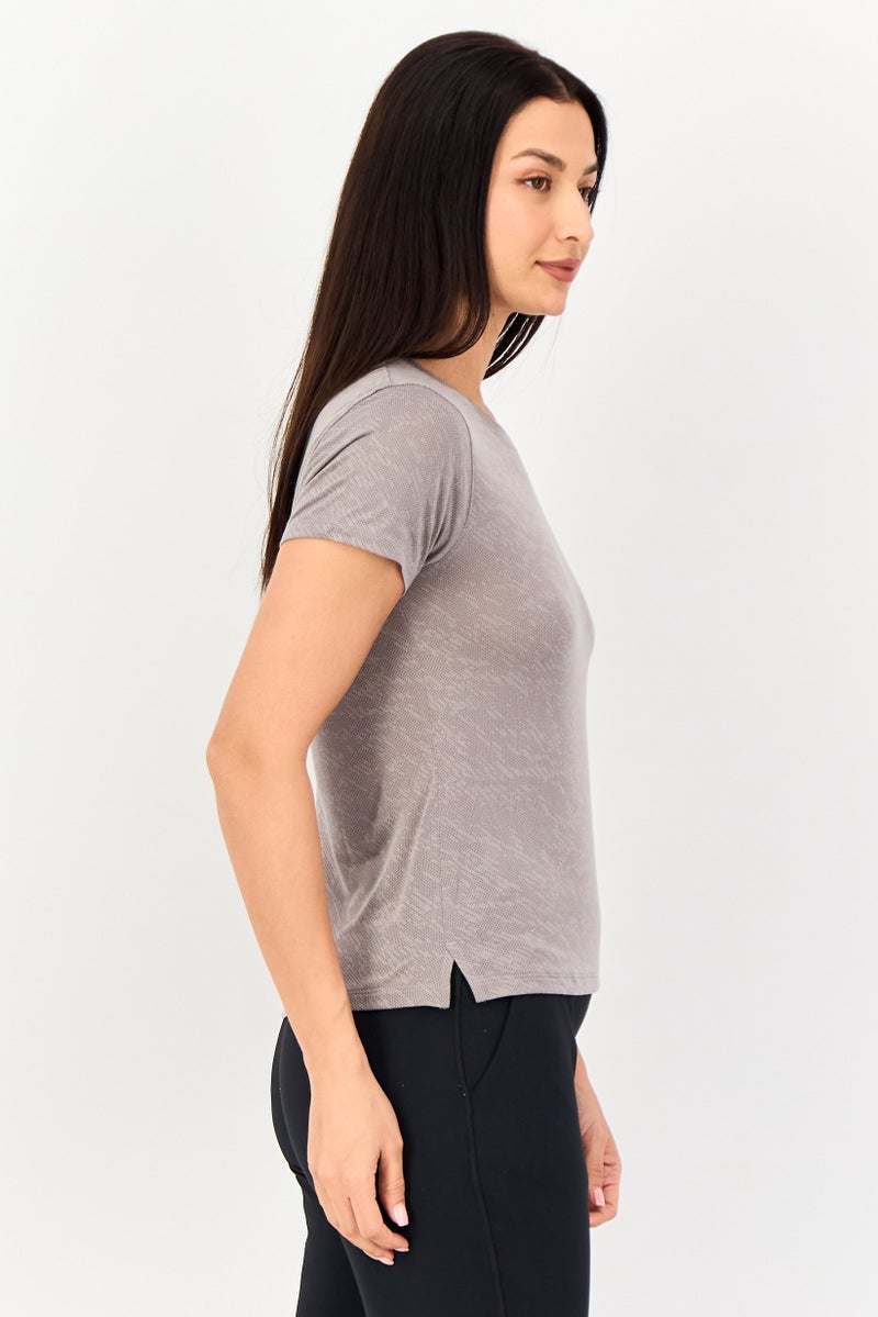 UNDER ARMOUR Women Sportswear Fit Short Sleeves Running T-Shirts, Dark Grey - Image 3