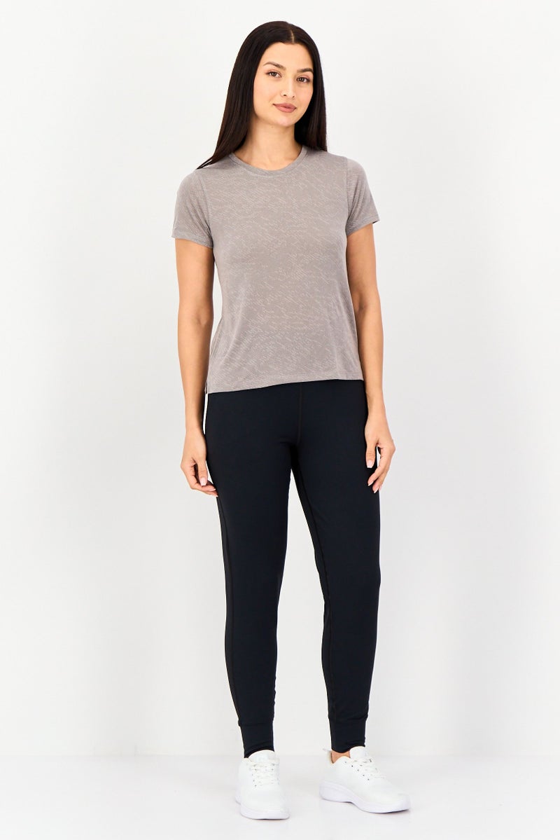 UNDER ARMOUR Women Sportswear Fit Short Sleeves Running T-Shirts, Dark Grey - Image 4