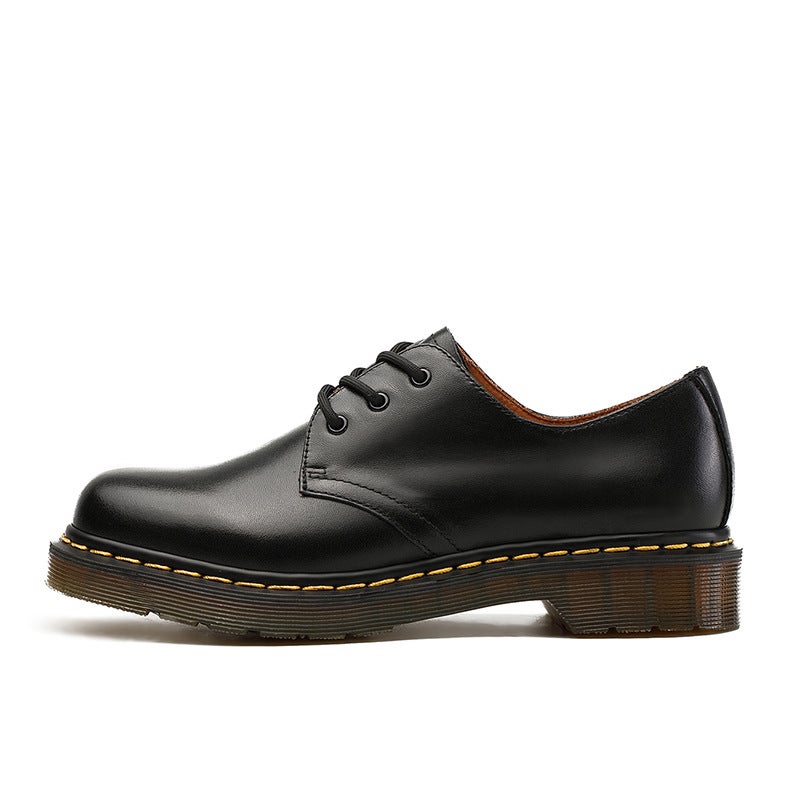 dr Martin shoes women's Japanese preppy style men's and women's single-layer shoes Yang Mi same leather low-top 3-hole leather shoes women 1461 - Image 1