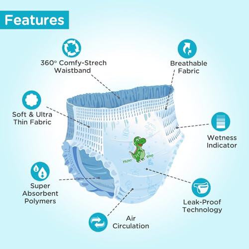 Mee Mee Premium Breathable Baby Diaper Pants XL Size, 20 Pieces For 0-2 Years, 12 Kgs | Fast Absorbing, Cotton Soft Feel with Wetness Indicator | Double Layer Leakage Protection Up to 12 Hours - Image 3