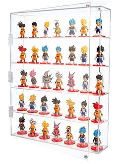 Acrylic Display Case, Display Cabinet for Mini Pop Figures, Dust-Proof Clear Wall Mounted or Desktop 5 Layer Storage Mini Toys/Rock Stone, Each Compartment: 15 7/10”L x 3 2/5”W x3 4/5”H