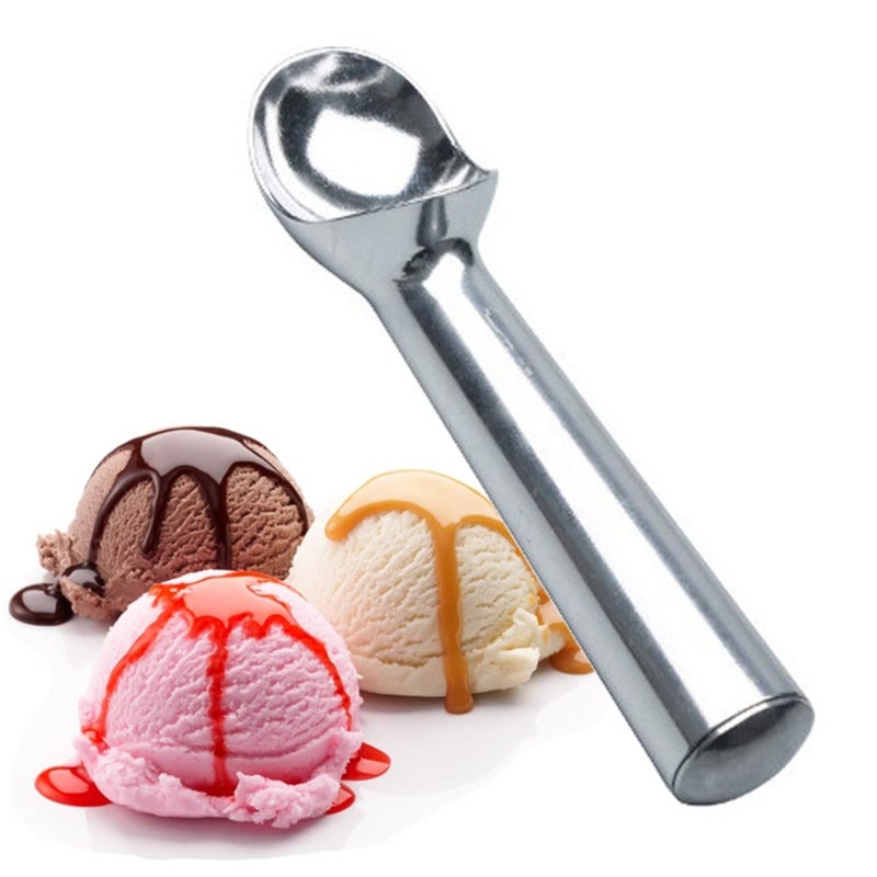 Zittop Ice Cream Scoop With Modern Heat-Conducting Aluminum Ergonomic Handleby-Scoops Icecream Easily| 2 Ounce Portion| One-Piece Design - Image 4