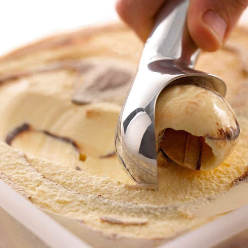 Zittop Ice Cream Scoop With Modern Heat-Conducting Aluminum Ergonomic Handleby-Scoops Icecream Easily| 2 Ounce Portion| One-Piece Design - Image 3