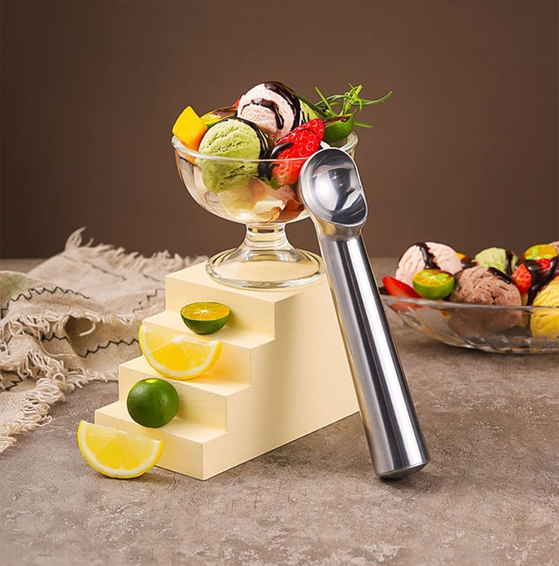Zittop Ice Cream Scoop With Modern Heat-Conducting Aluminum Ergonomic Handleby-Scoops Icecream Easily| 2 Ounce Portion| One-Piece Design - Image 5
