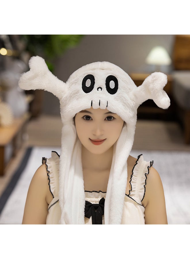 Halloween Hat Pinch Ear Moving Airbag Hat Ghost Colorful Glow Hat Wholesale-Specifications:Skull Hat-Color:60cm Airbag Hat  - Image 1