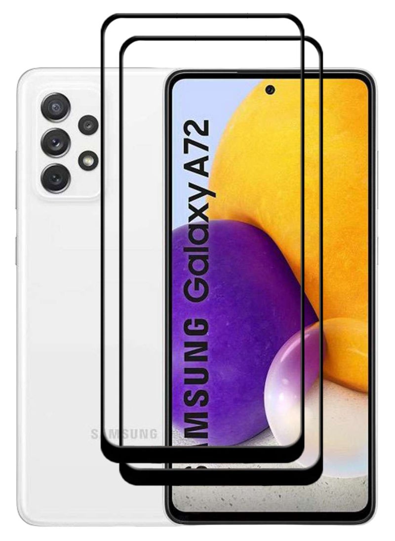 ACLIX 2 Pieces Antistatic ESD Dustproof Premium Quality High Definition Tempered Glass Screen Protector Designed For Samsung Galaxy A72 - Image 1