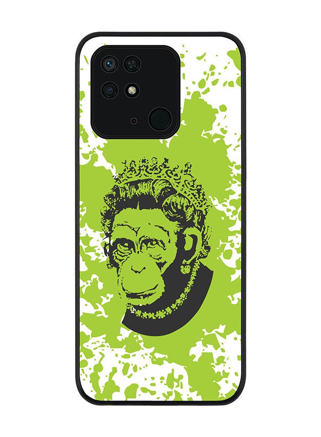 Stylizedd Rugged Black edge case for Redmi 10C 4G  Slim fit Soft Case Flexible Rubber Edges Anti Drop TPU Gel Thin Cover - Ape Queen - Image 1