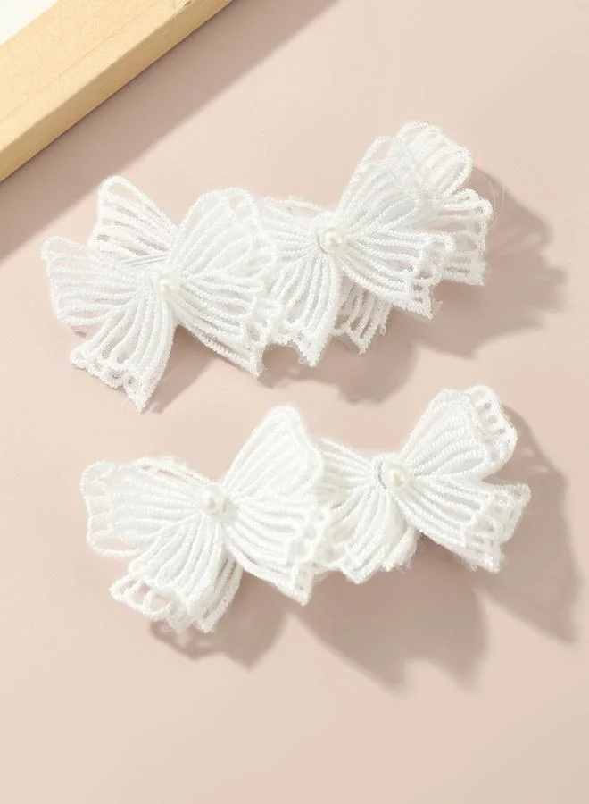 تايك تو Set of 2 - Solid Flower Hair Ties