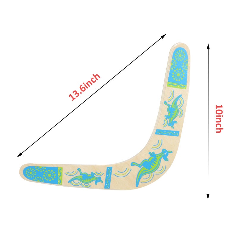 Inborntrait Inborntrait Boomerang for Kids, Australia Style Handmade Wooden Authentic Boomerang, V-Shaped Returning Boomerangs for Ages Above 10 Years Old Kids and Adult- Blue  - Image 5
