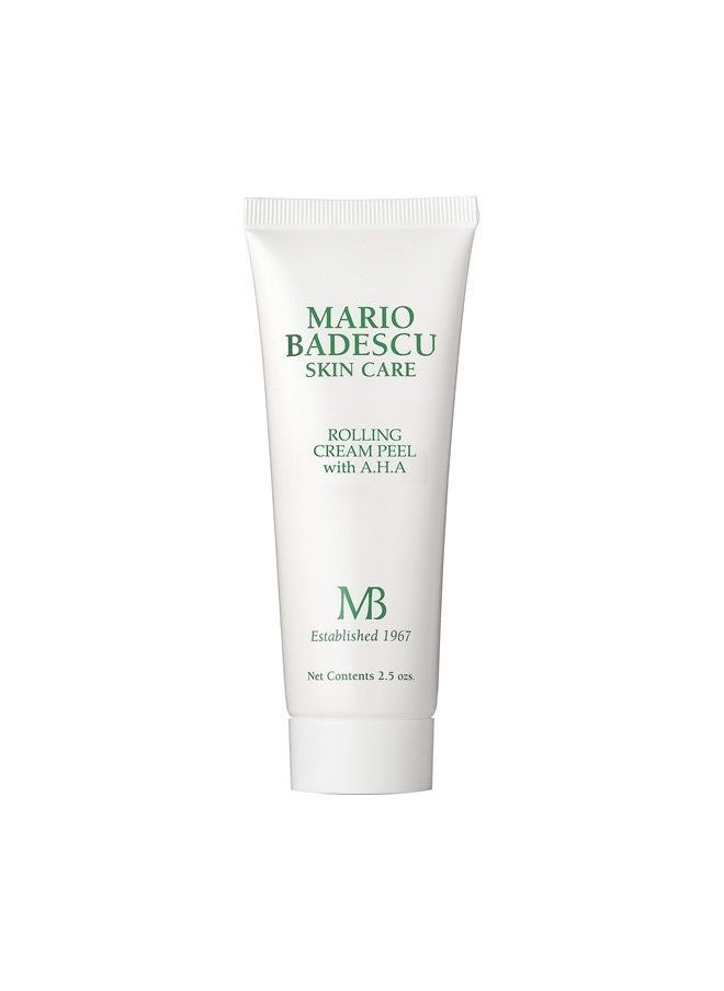 MARIO BADESCU - Rolling Cream Peel for AHA for All Skin Types | Face Treatment with Lactic Acid & Kaolin | Visibly Improves Uneven Skin Texture | 2.5 Fl Oz - Image 1