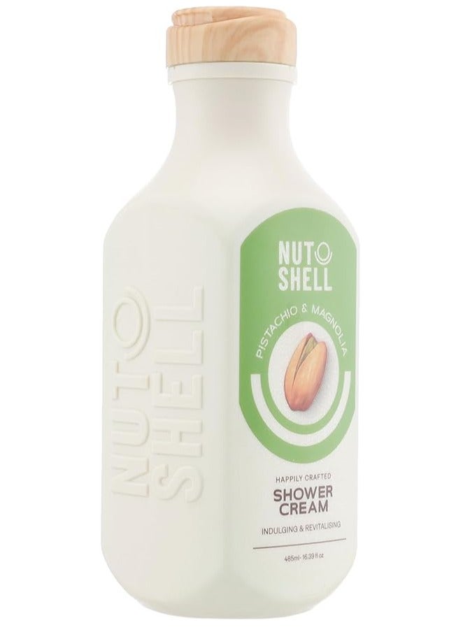 NUTSHELL Shower Cream With Pistachio & Magnolia 485ml - Image 3