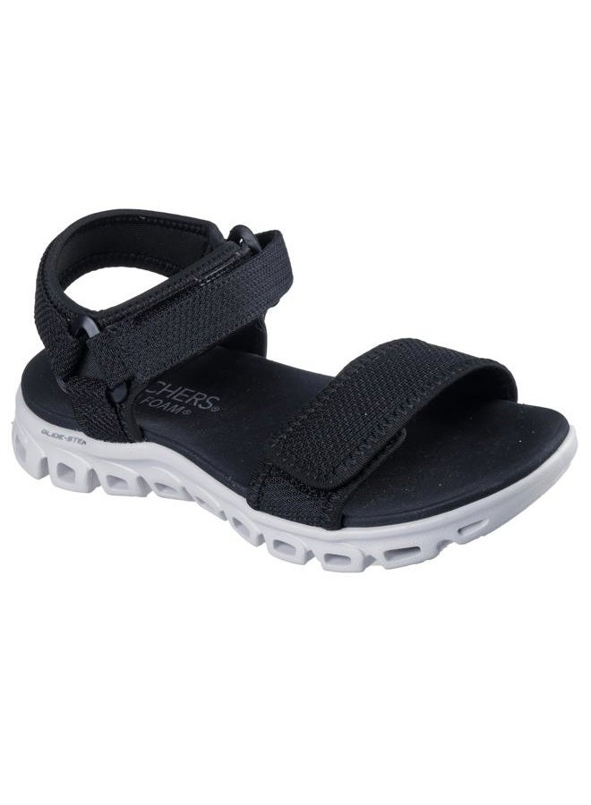 SKECHERS Women's Glide-Step-New Flow Sport Sandal, Black, 37 EU - Image 3