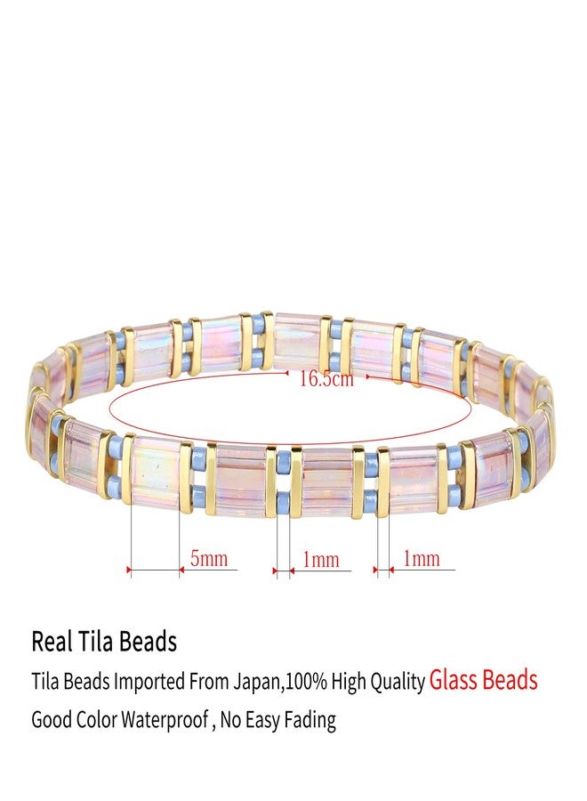 KELITCH Tila Beaded Bracelet for Women Simple Stretch Colorful Handmade Bracelet Summer Fashion Charm Jewelry - Image 4