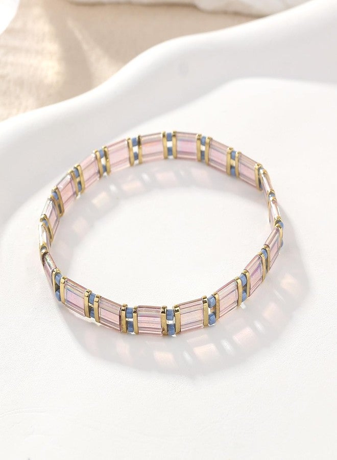KELITCH Tila Beaded Bracelet for Women Simple Stretch Colorful Handmade Bracelet Summer Fashion Charm Jewelry - Image 2