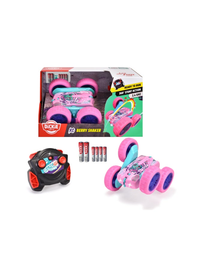 Dickie Toys - RC Car Berry Shaker - Remote Controlled Car from 6 Years for 360° Stunts, Remote Control Car for Children, 8 km/h, 2.4 GHz Remote Control Including Batteries, Ready to Play - Image 1