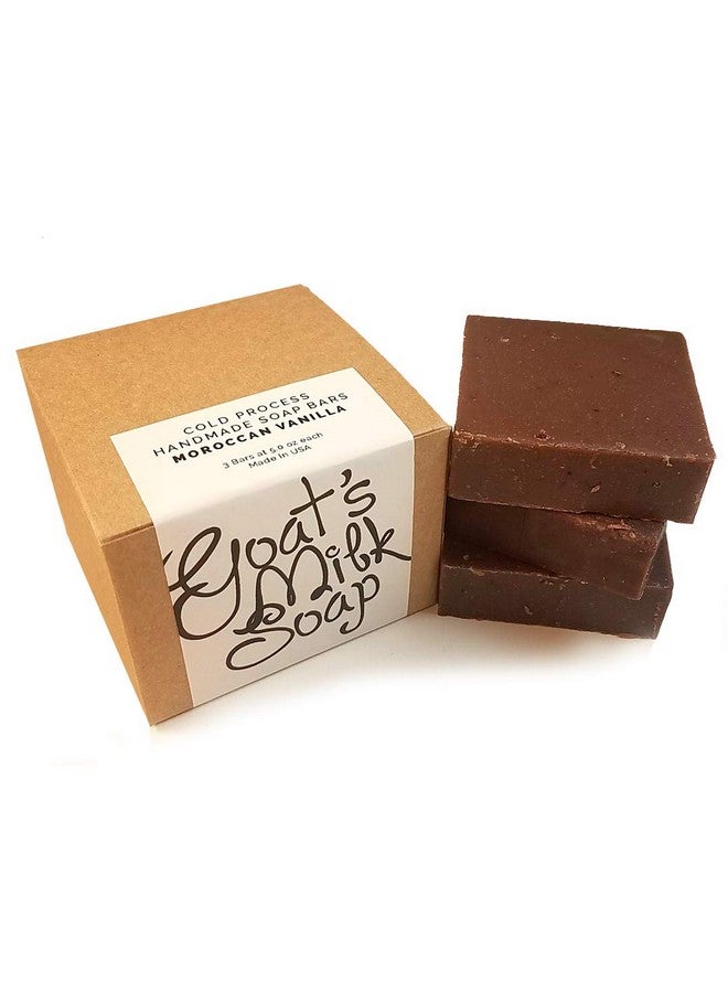 Missame Handmade Fresh Goat'S Milk Bar Soap Olive Oil Based With Organic Shea Butter (Moroccan Vanilla 3 Bars (Economy Pack)) - Image 1