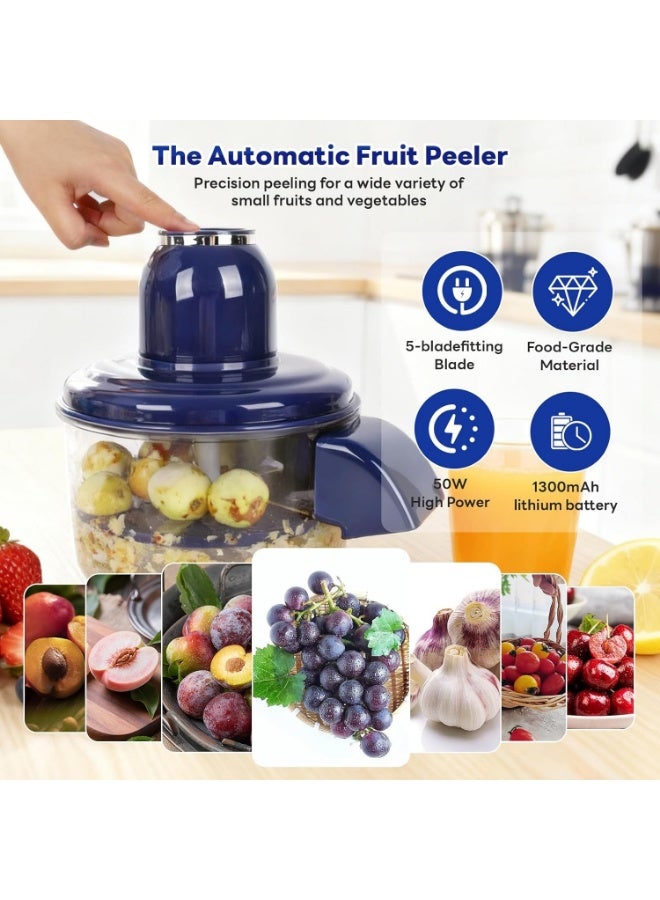 كيتشينو ماكينة تقشير العنب الاوتوماتيكية ، اداة تقشير كهربائية للثوم والطماطم والكرز، اداة ازالة الجلد للفواكه الصغيرة، تقشير بدون مجهود للمطبخ المنزلي (ازرق - قطعة واحدة) - Image 5