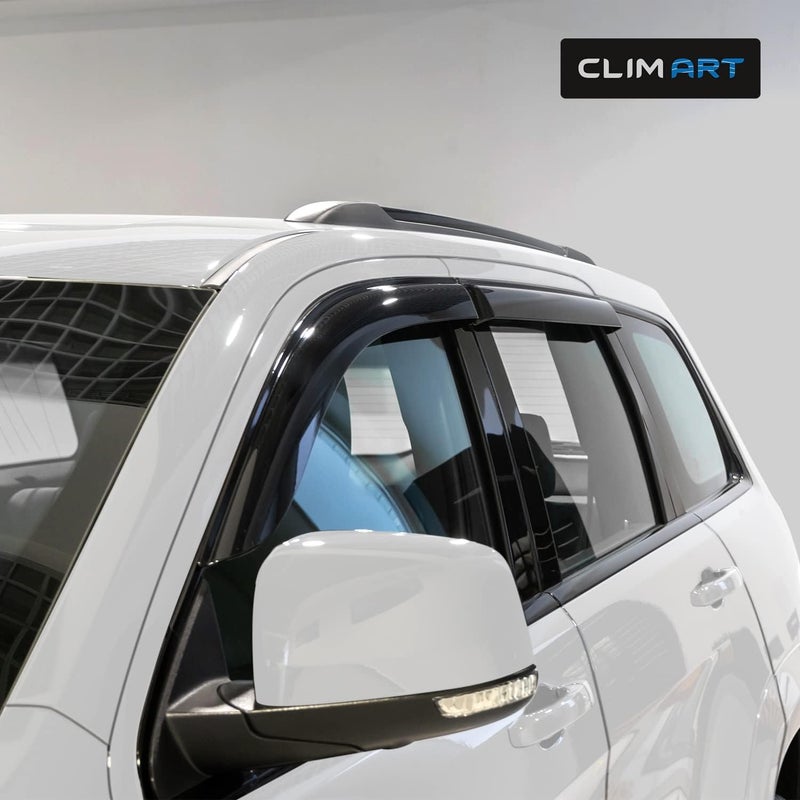CLIM ART Rain Guards for Jeep Grand Cherokee 2011-2020 - Dark Smoke Window Deflectors (4 pcs) - Image 4