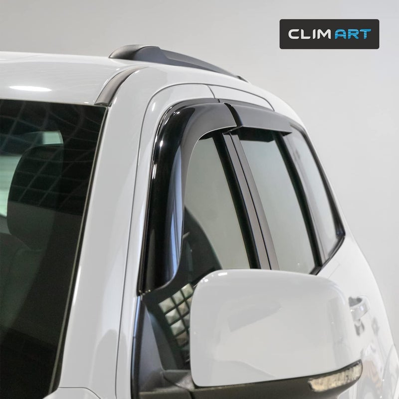 CLIM ART Rain Guards for Jeep Grand Cherokee 2011-2020 - Dark Smoke Window Deflectors (4 pcs) - Image 2