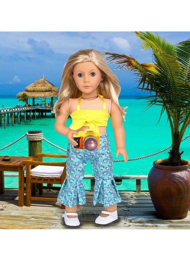 ebuddy - Doll Clothes And Accessories 18 Inch Doll Travel Set With Unicorn Printed Luggage Suitcase Fit For 18 Inch Girl Dollmost 18 Inch Dolls(No Doll) - Image 1