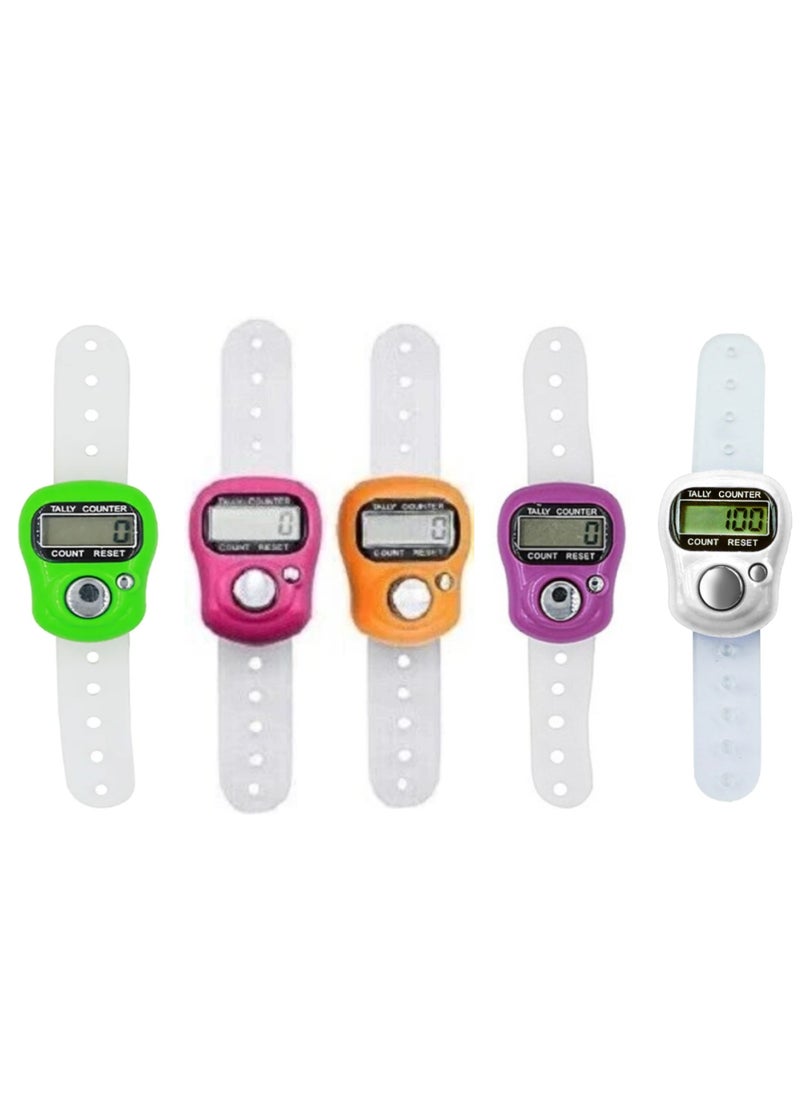 Generic 5 Pcs Electronic Tasbeeh Counter Tally Counter Finger Digital Tasbeeh Counter  - Image 1