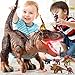 BLmukce 24 Large Dinosaur Toys for Kids 35 Big Dinosaur Tyrannosaurus rex Figure Toy with 10 Dinosaurs Belly Storage Gliding Wheels Lights Sounds Mist Spray TRex that eats Toy for Boys Gift - Image 2