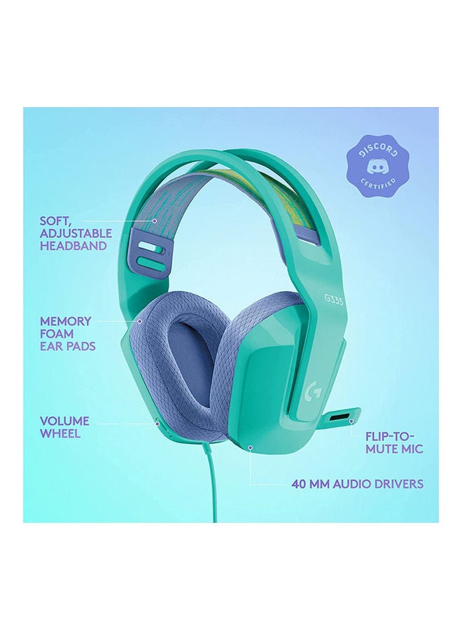 Logitech G335 Wired Gaming Headset - Mint - Image 5