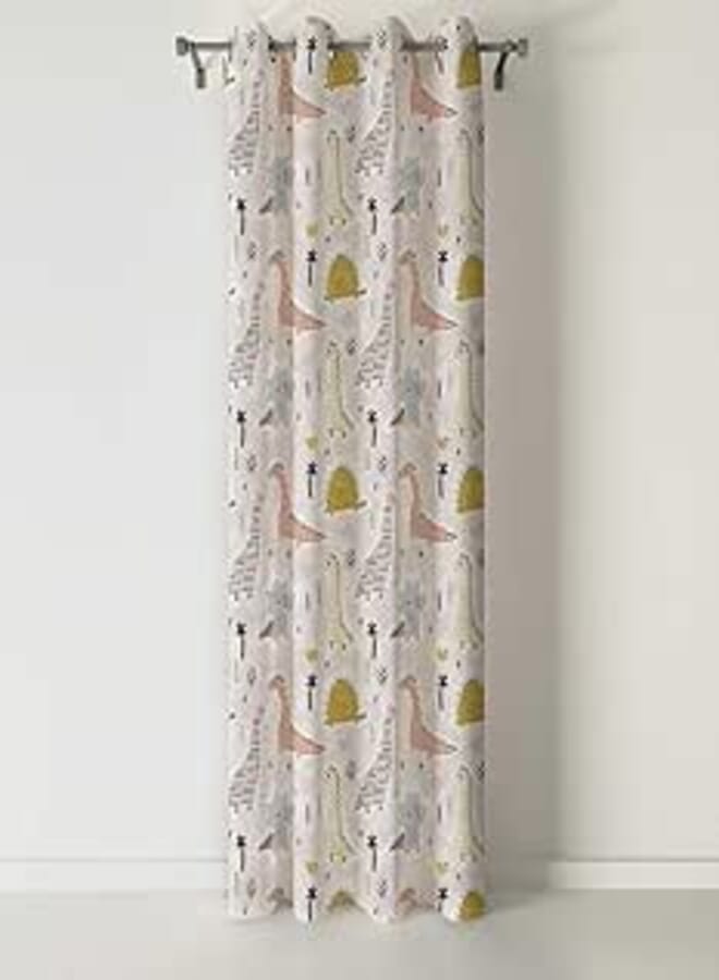 Premium Printed Curtain Tropical Leaf, Eyelets, 135x275cm - Multi Color