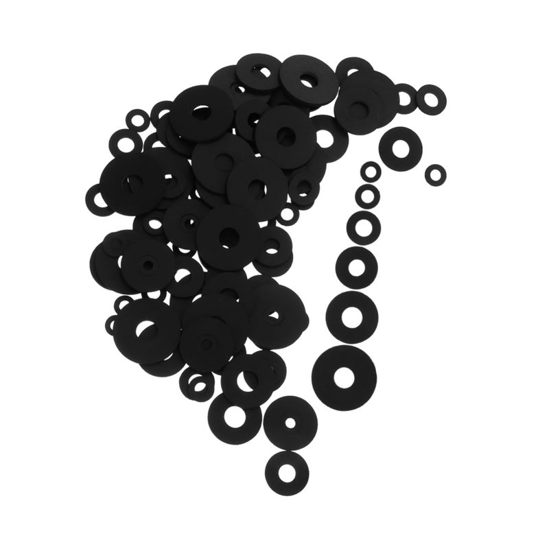 120 Pcs Black Rubber Flat Washers Heavy Duty Dampening Pads for Washing Machine Fridge Air Conditioner - Image 2