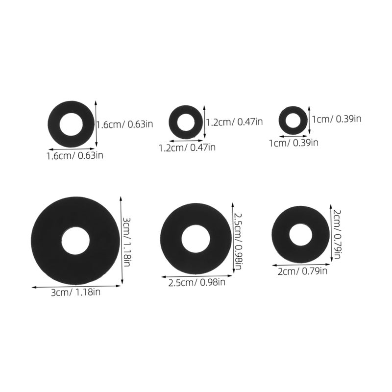 120 Pcs Black Rubber Flat Washers Heavy Duty Dampening Pads for Washing Machine Fridge Air Conditioner - Image 3